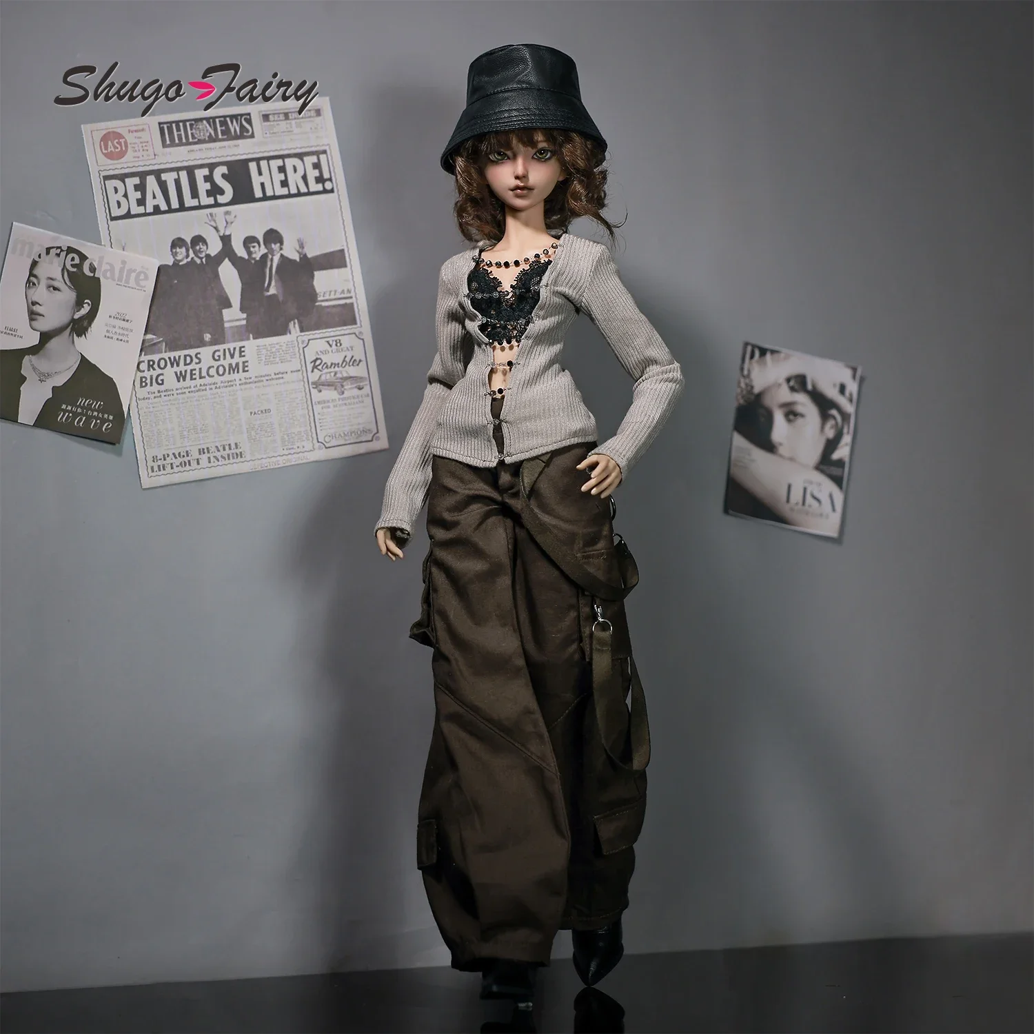Bjd Doll 1/4 Julia B Full Set Cool Y2K Style Small Chest