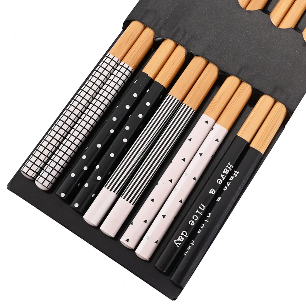5Pairs Black White