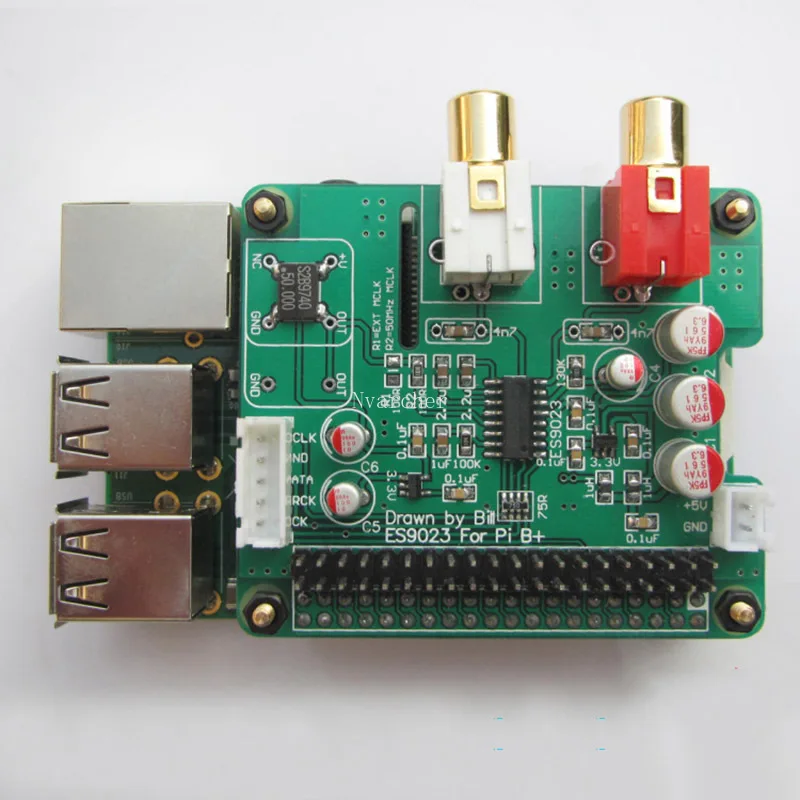 Placa de Expansão I2s Hifi Dac Digital Áudio Placa de Som Decodificar Codificador para Raspberry pi 2b 3b 3b Mais 4b Nvarcher-es9023 - Image 5