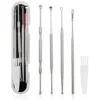 Ear Wax Remover Cleaning Kit Pickers Ear Pick Earwax Cleaner Curette Spoon Care Removal Tool for Baby Adults Ear Care Set 6