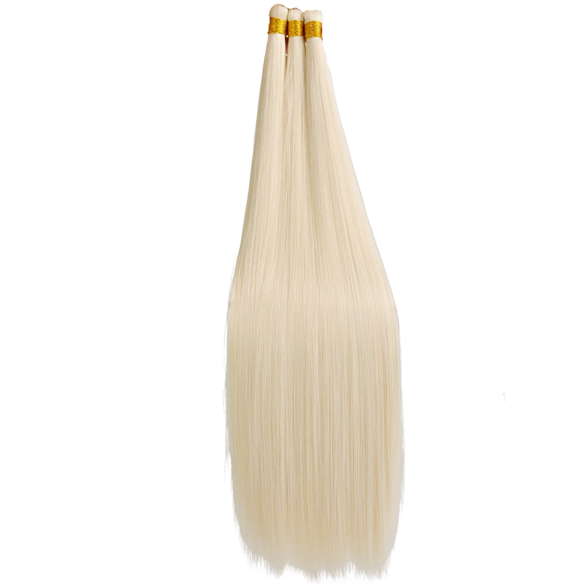 26 inch Ariel Straight Pony Hair Bundles Crochet Braids Hair Synthetic Braiding Hair Ombre Blonde Crochet Hair Extensions 5