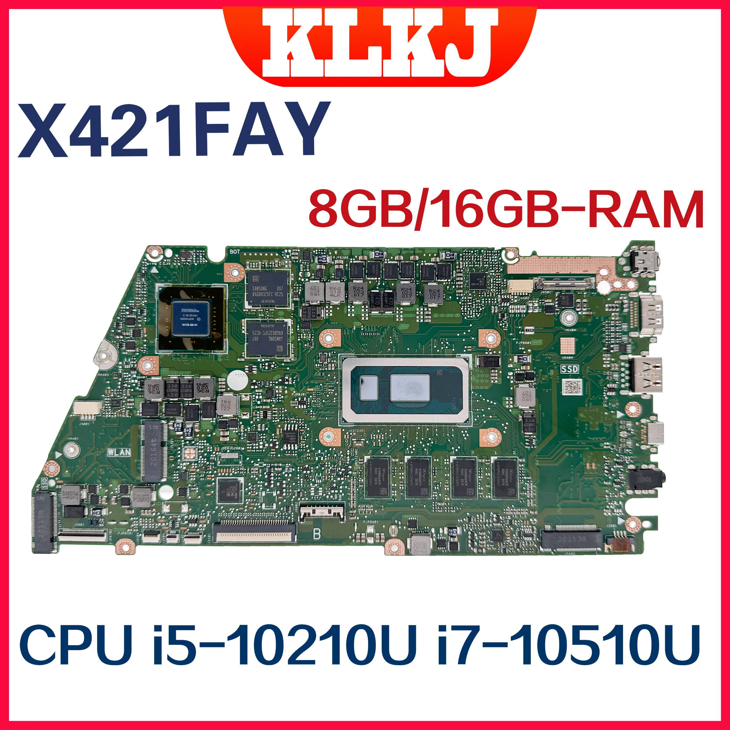 Материнская плата Dinzi X421FAY для ноутбука ASUS VivoBook X421FA X421FL X421FQR X421FPY материнская плата W/i5-10210U 8 ГБ/16 ГБ оперативной памяти