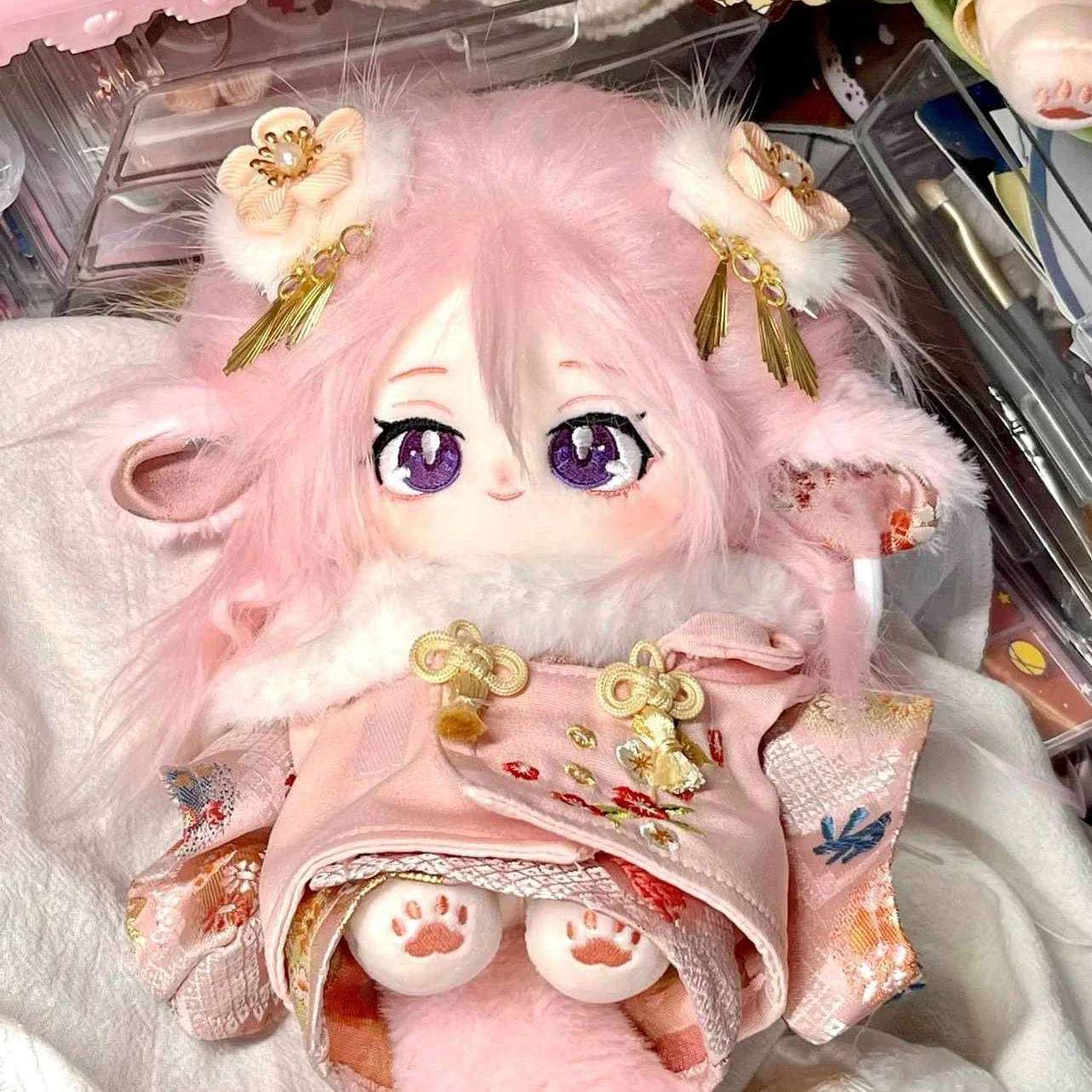 

Anime Game Genshin Impact Yae Miko Cute Plush Stuffed Doll Body Dress Up Cotton Plushie Pillow Mascot Cosplay Xmas Gift 20cm