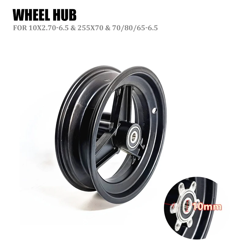 

Rim for 10 inch Scooter 6 Hole 6.5 Inch Hub Replace Accessories 10x2.70-6.5 & 255x70 70/65-6.5 Tubeless Wheel