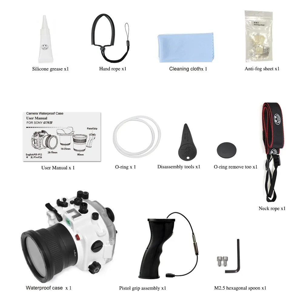 Seafrogs 40M/130FT Underwater Camera Housing Waterproof Case SF-S-A7M4 for Sony