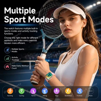 2026 New Smart Watch Bluetooth Call Message Reminder 24 Hour Health Monitoring Smart Watch Gift for Men and Women Ht22 - Image 6