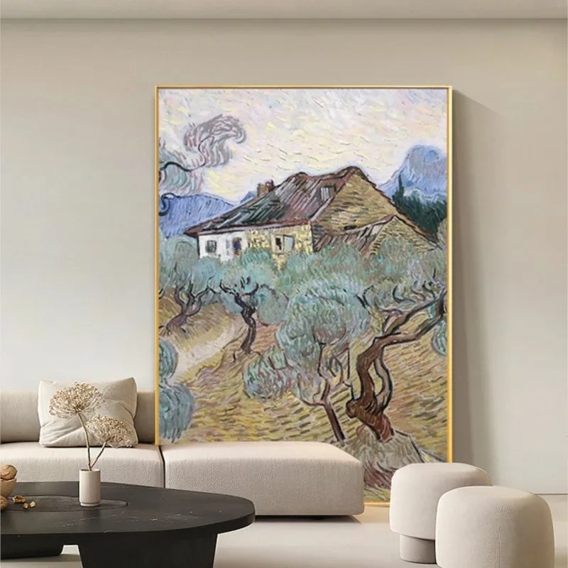 

Handmade Painting Art Decorative Modern Living Room Background Wall Abstract Landscape
