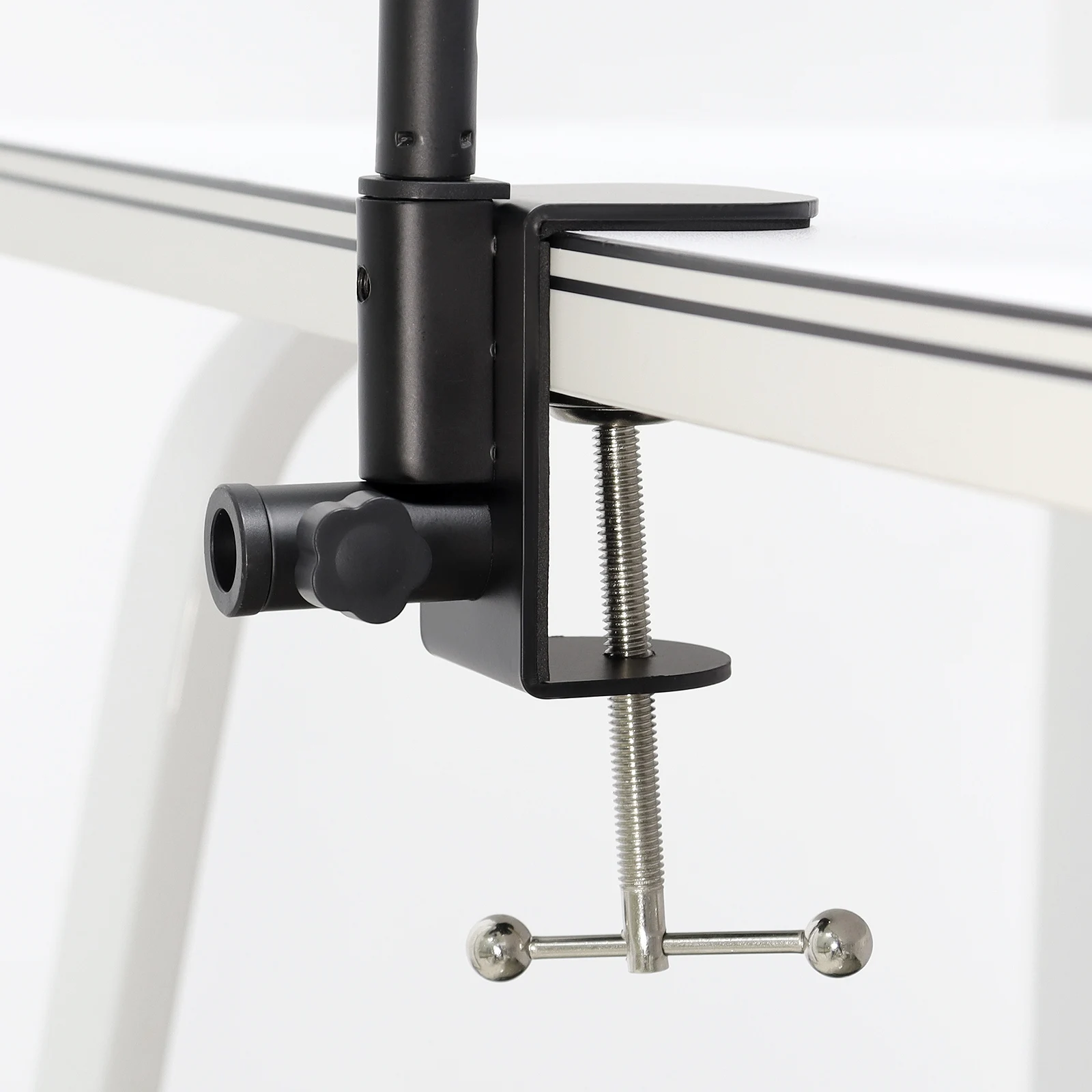 2-IN-1 Large Table Mount Clamp Metal Desk Clamp Mic Holder Microphone Suspension Boom Scissor Arm Bracket