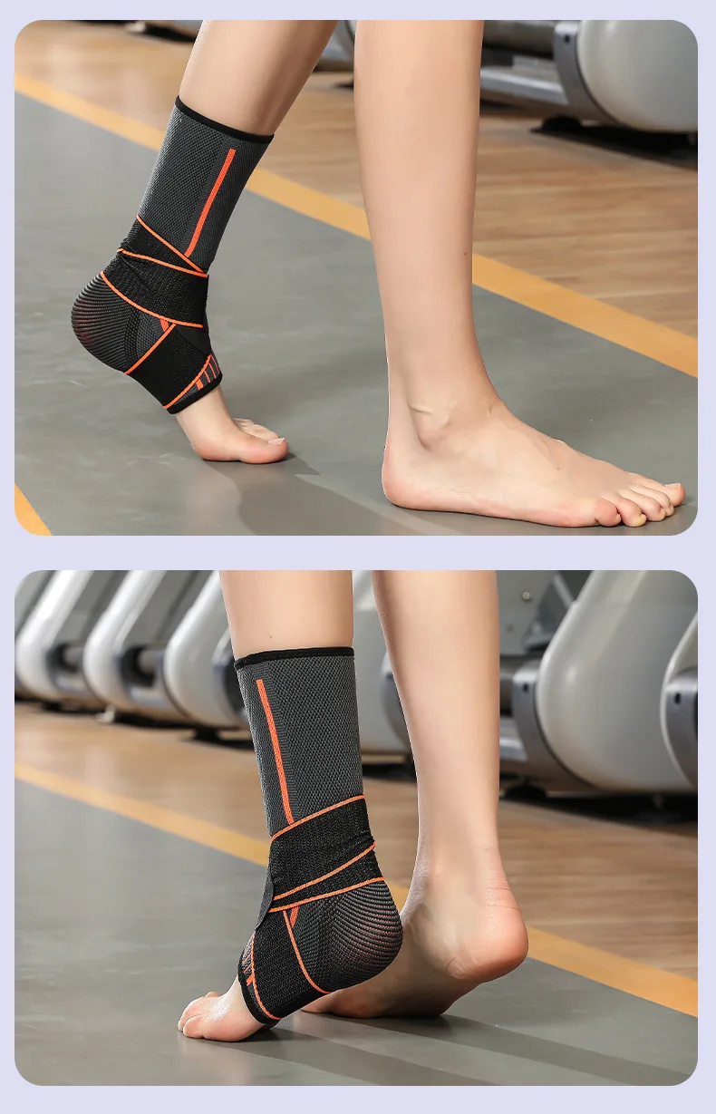 1-teilige Knöchelstütze für Fitnessstudio, für Männer und Frauen, Basketball, Laufen, Anti-Verstauchung, Kompression, Sport, elastisches Nylon, gestrickter Knöchelschutz – Detail 12