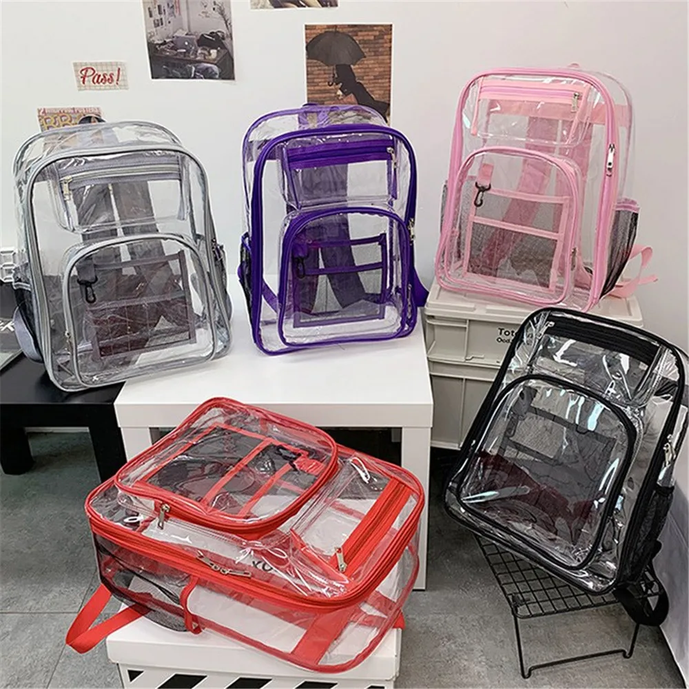 

Прозрачный рюкзак из ПВХ с видимостью, большой прозрачный водонепроницаемый рюкзак для занятий спортом на открытом воздухе, фитнесом, для путешествий, для мужчин и женщин, школьный рюкзак для студентов, 2023