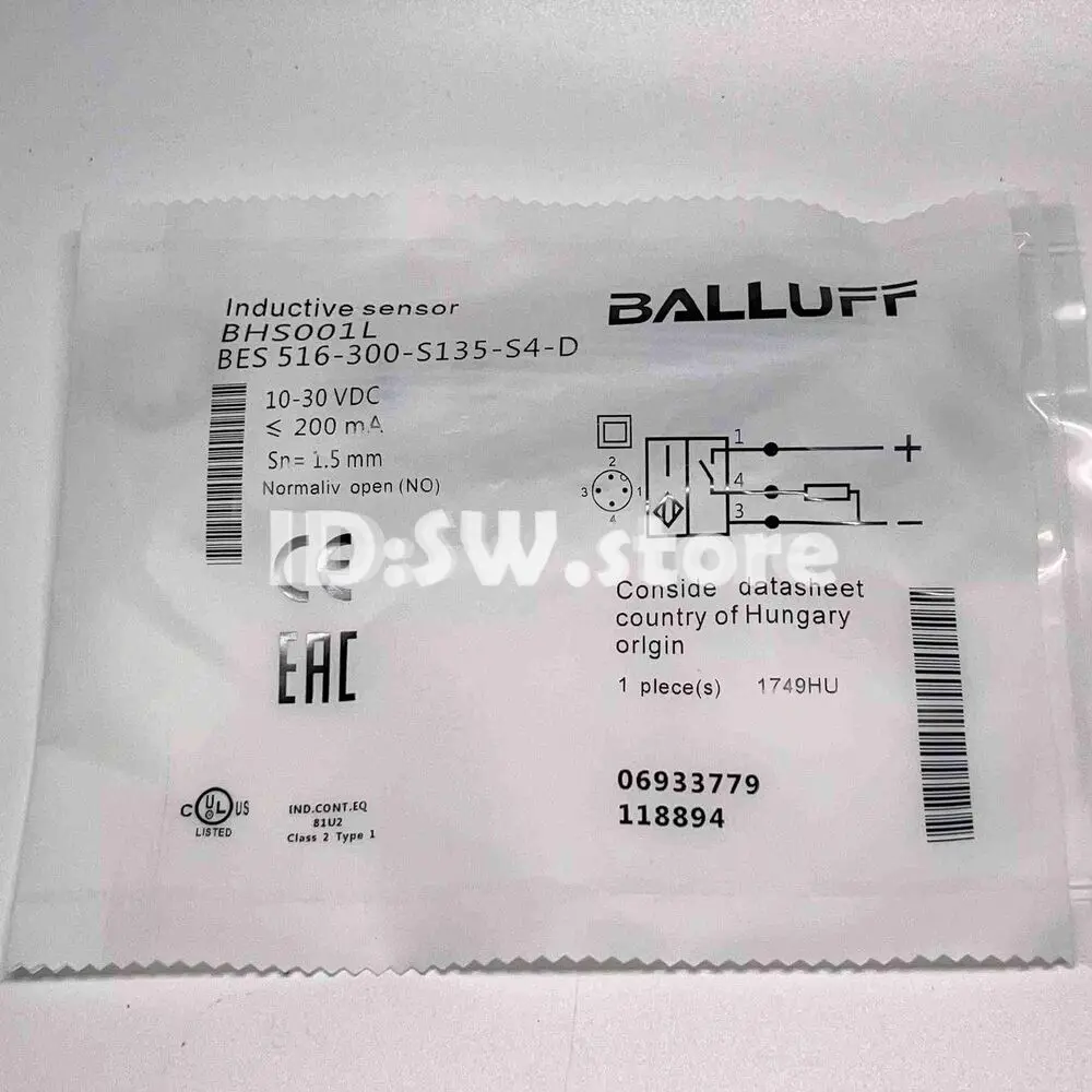 

Кол-во: 1 шт., индуктивный датчик приближения BES 516-300-S135-S4-D BHS001L