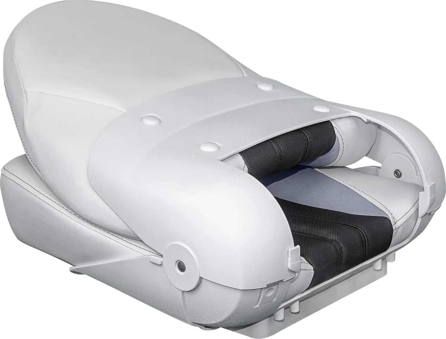 Orthopedic Folding High Back Boat Seat (White/Gray/Carbon)
