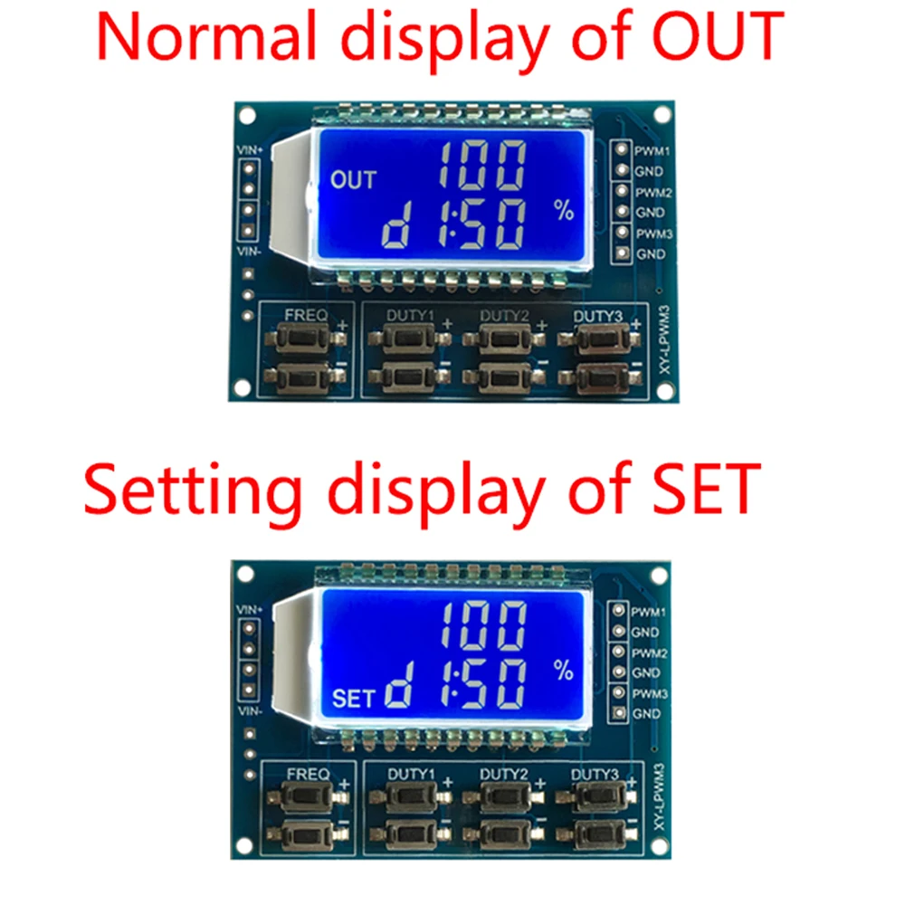 구형파 PWM 펄스 주파수 듀티 비율 조절 모듈, LCD 디스플레이, DC 3.3-30V, 1Hz-150Khz 신호 발생기 모듈