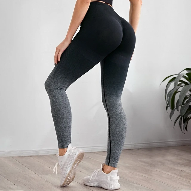 Sexy Leggings Push Up Breathable Yoga Pants Women High Waist Seamless  Fitness Leggings Gradient Butt Lifting Sports Tights - AliExpress