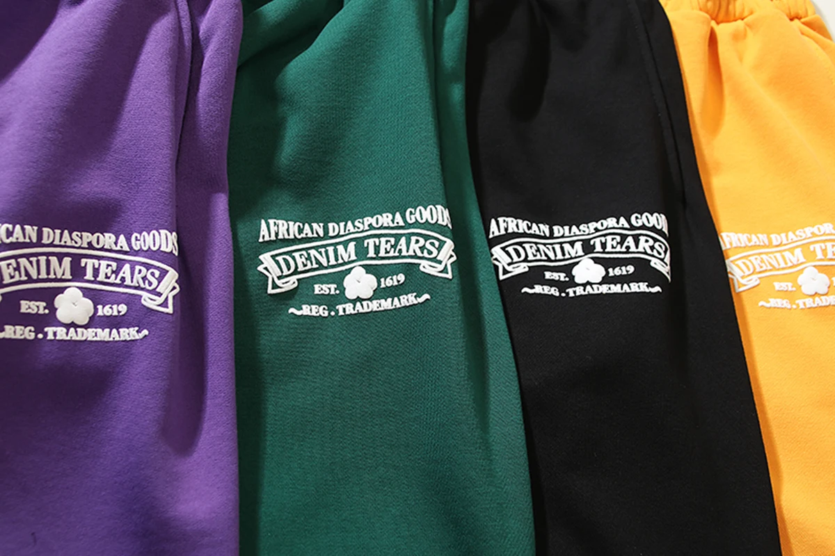 Yao888 Kapok Tide Brand Cotton Fashion Sports Drawstring Shorts Foam Logo Print Loose Sport HipHop Streetwear Pants For Men