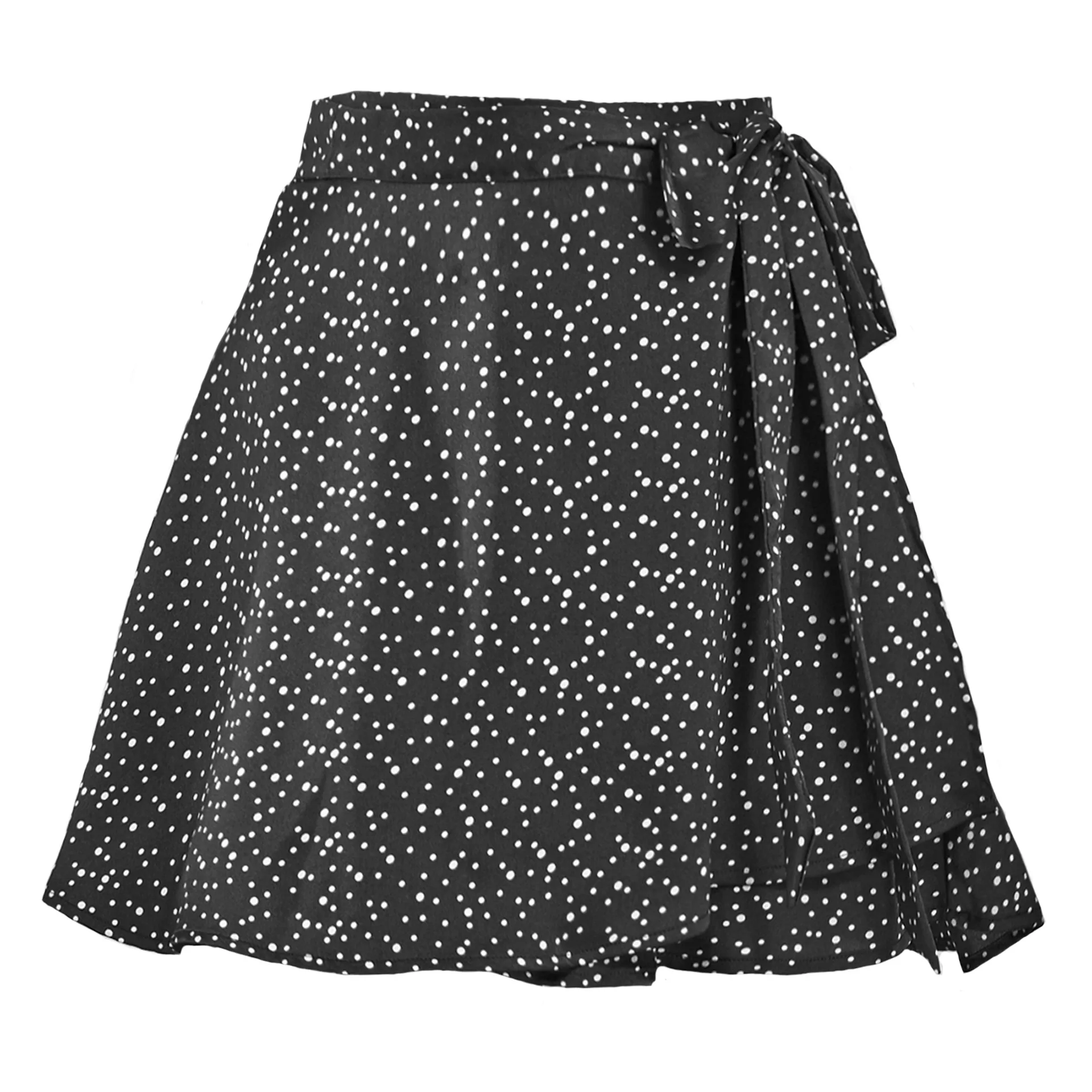 Elegant Stylish Summer Solid Color Midi Skirt High Waist Fashion One Piece Tie Short Skirt Chiffon Satin Wrap Sexy Mini Skirt