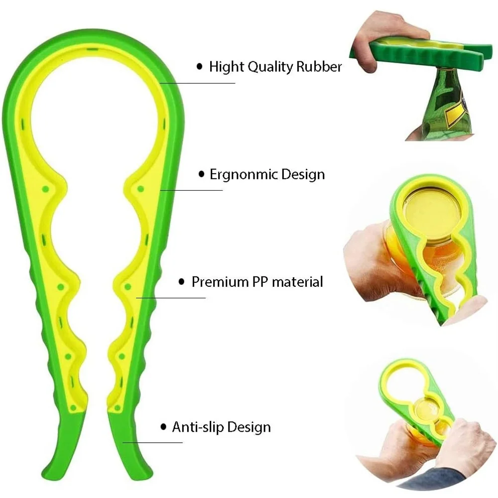 Multifunctional 5-in-1 Bottle Opener Can Ring Pull Bottle Opener Beer Set Wine Bottle Cap Outdoor Party Bar Tools Kitchen Accessor
