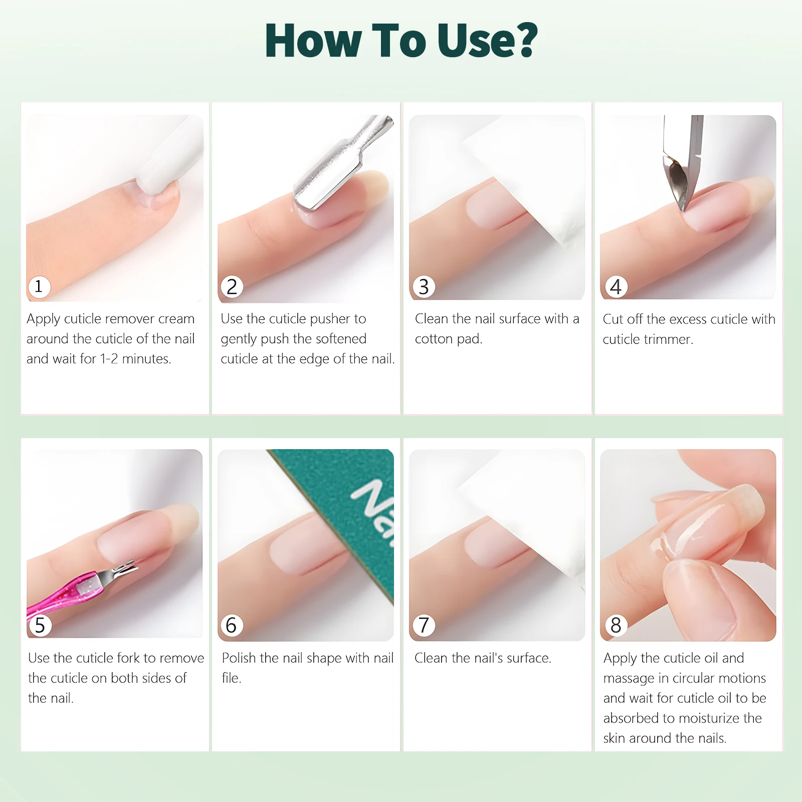Nailpop Cuticle Oil and Cuticle Remover Set Professional 2 in 1 Nail Care Kit For Strengthener Soften Repairng Manicure nail care kit