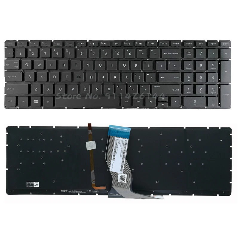 

New US Keyboard Backlight For HP Pavilion 15-AB 15-AX 15-AK 15-AW 15-BK 15-BC M7-N 17-G Laptop English Layout Black V150646DS1