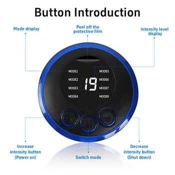 EMS Muscle Stimulator With 5 Pads Buttocks Hip Trainer Abdominal ABS Stimulator Fitness Body Scalpting Massager 5