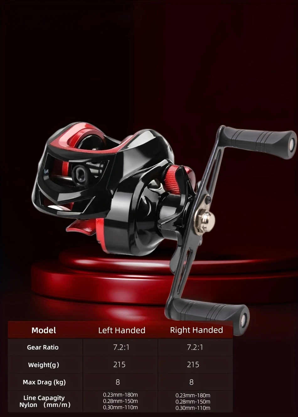 Sougayilang ペイトキャスティングリール 左 左ハンドル 魚釣り