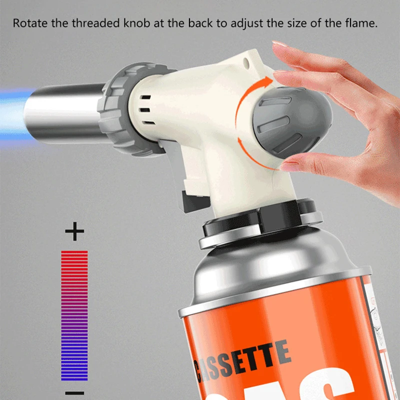 Torch Cooking AutoIgnition Butane Gas Welding-Burner Welding Gas Burner Flame Torch Flame Gun Blow for BBQ Camping Cooking