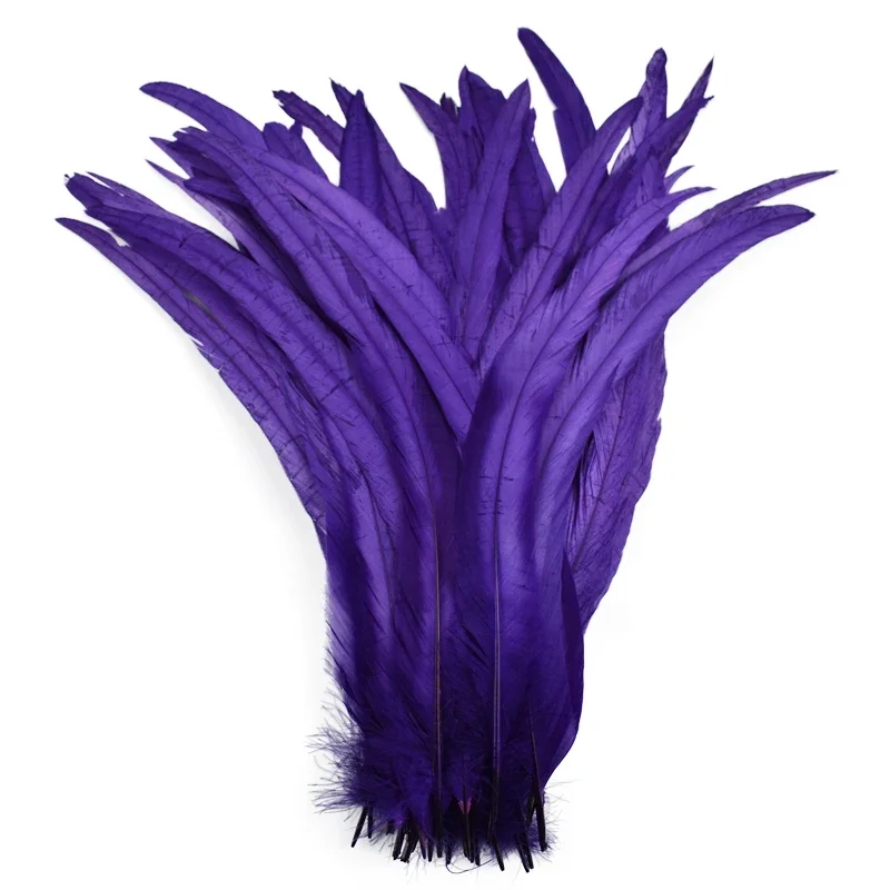 Rooster Feathers Mixed Color Feathers Craft Feathers 100Pcs/Lot All Sizes Colored Rooster Feathers for Crafts Fly Tying Materials Long Pheasant Carnival Wedding Decoration