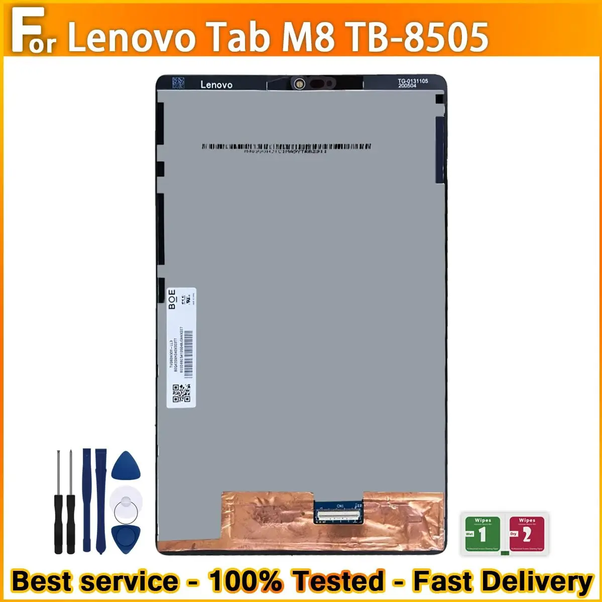 새로운 8.0인치 레노버 탭 M8 HD PRC ROW TB-8505X TB-8505F TB-8505 LCD 디스플레이 터치 스크린 교체품 100% 테스트 완료