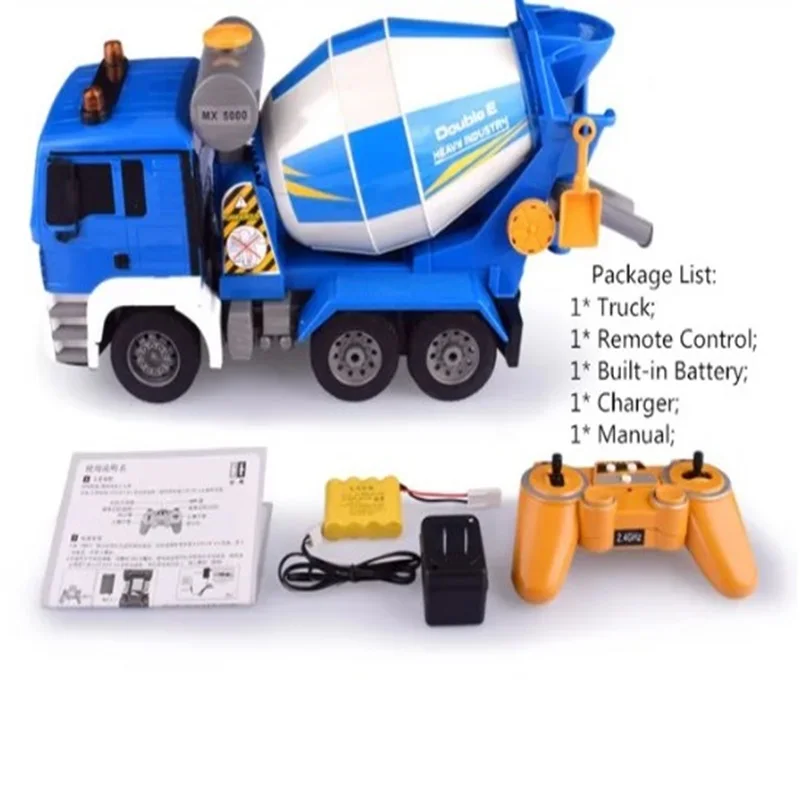 Double E E518 1/20 RC Car Remote Control Truck Engineering Vehicle Cement Concrete Mixer Truck Rotarable Toys for Children Gifts 6