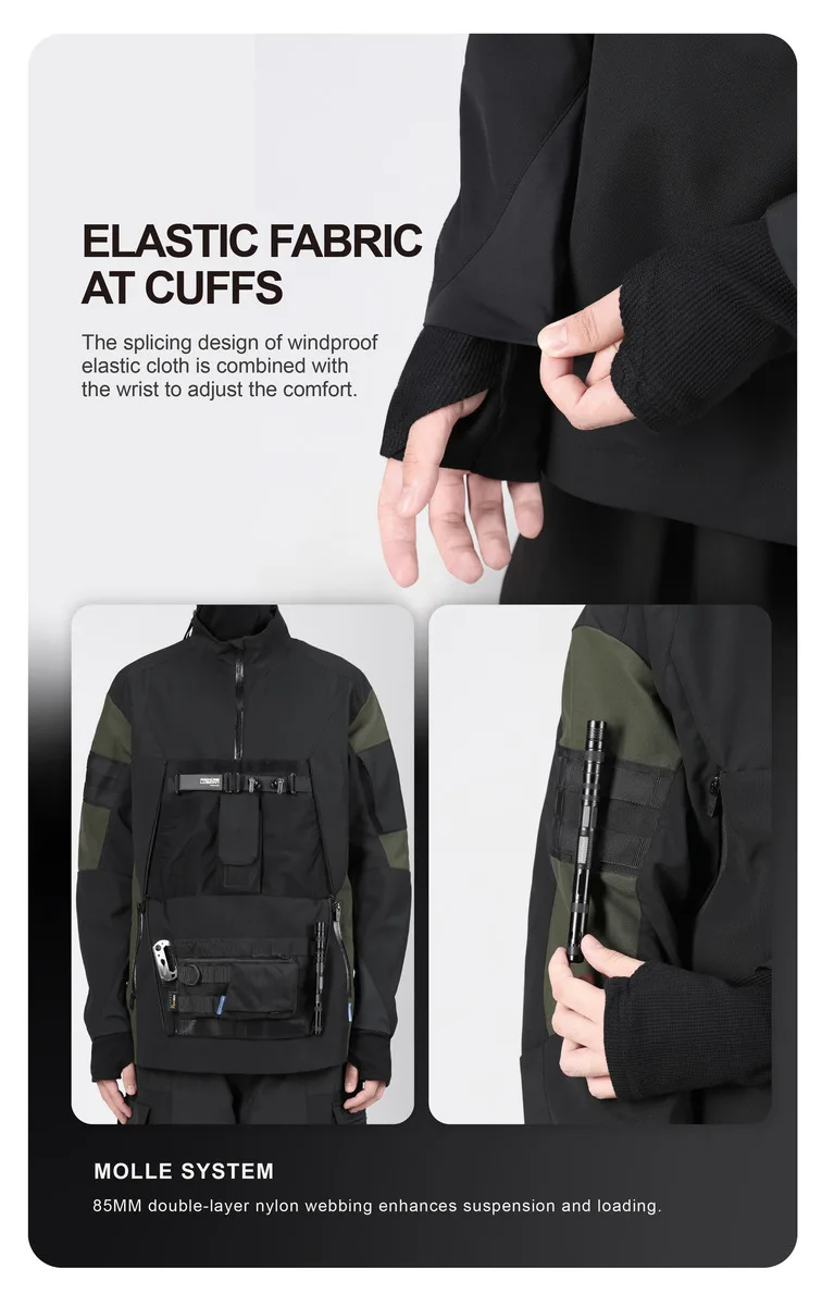Reindee Lusion 22FW 0188 Urban Function Waterproof jumper dwr coating hidden molle quick disassembly  techwear gorpcore