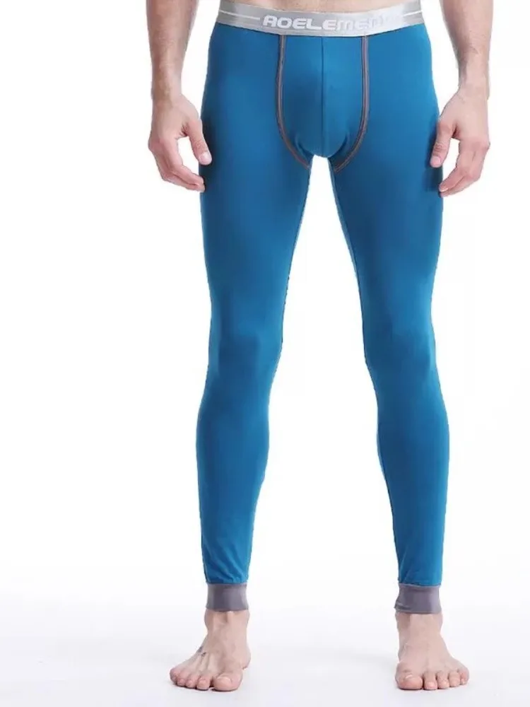 Mens Long Johns Thermal Underwear Solid Color Leggings Cotton Elasticity Tight Thermal Underwear Set Thermal Underwear Cotton Underwear