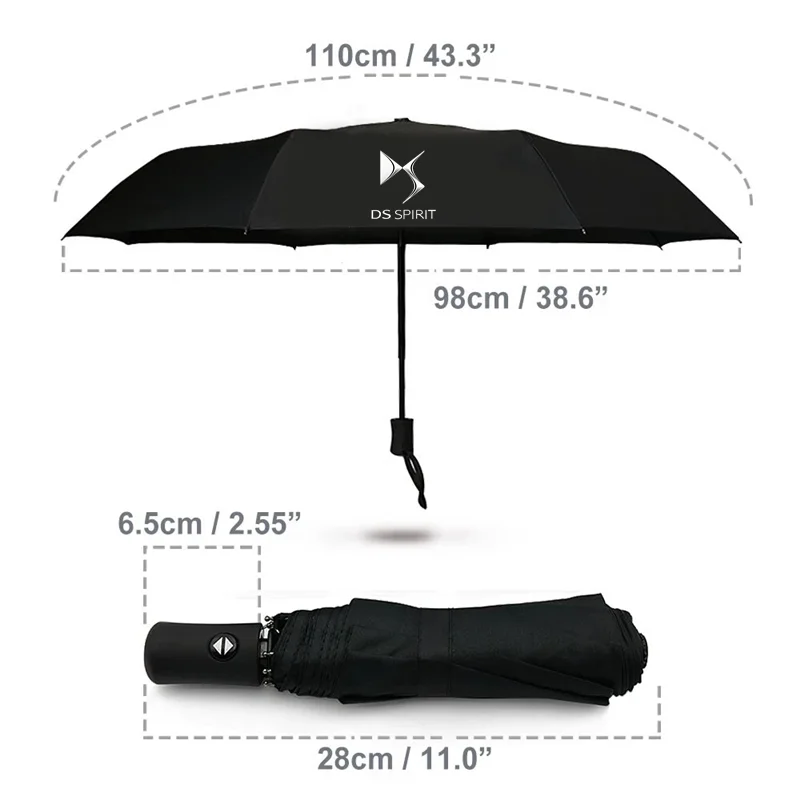 WILD RUBIS Fully Automatic Car Umbrella, Wind Degree, Rain Gift, Umbrella, DS SPIRIT, DS3, DS4, DS4S, DS5, 5LS, DS6, DS7