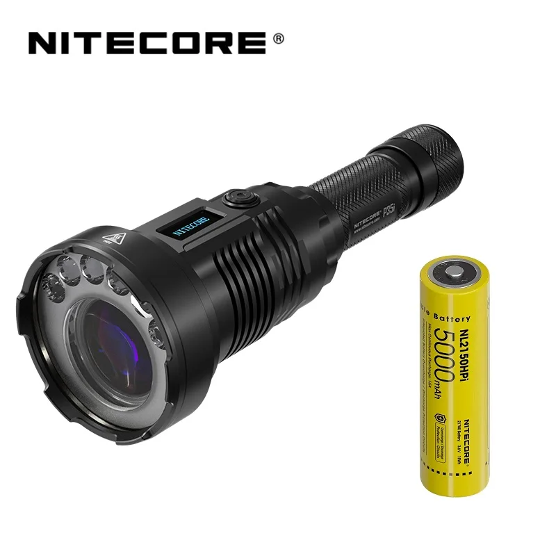 

NITECORE P35i LEP Flashlight 3000 Lumens Rechargeable Ultra Long Range Search light With 5000mAh Battery+RSW2i Remote Switch