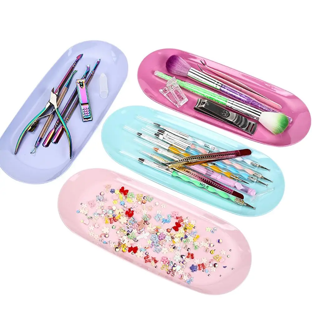 

Stainless Steel Cosmetic Storage Tray Nail Art Equipment Nails Dish Surgical Tray Tools Doctor Dental Plate False Q4H4