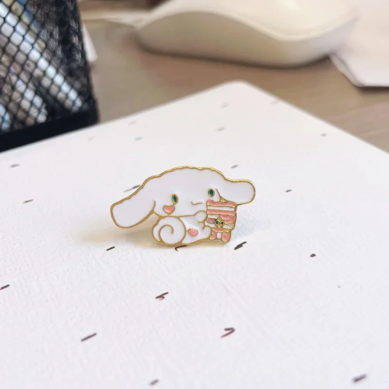 Sanrio My Melody Cinnamon Anime Enamel Pins Badge Backpacks Lapel Pin Jeans  Clothes Accessories Cartoon Jewelry Gift for Friend