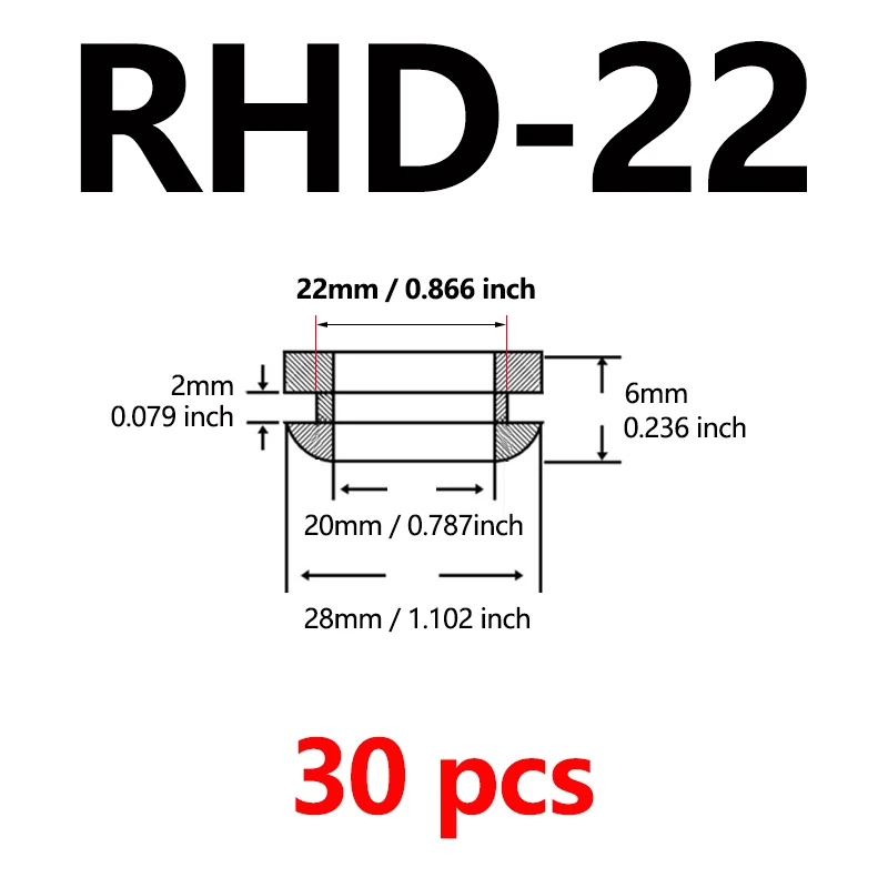 RHD-22  30pcs