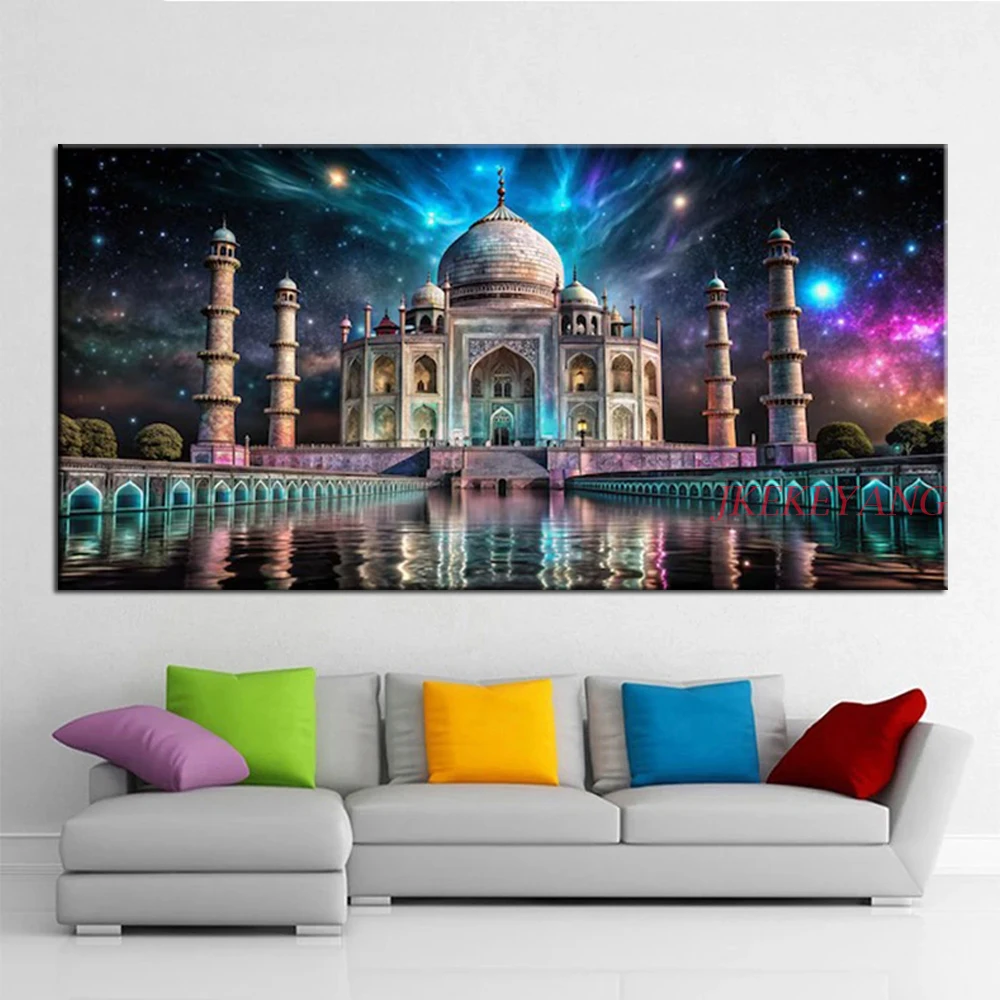 DIY Diamond Painting Cross Stitch Kit Beautiful Taj Mahal Full Square/Round Diamond Mosaic New Collection Home Decor Gift