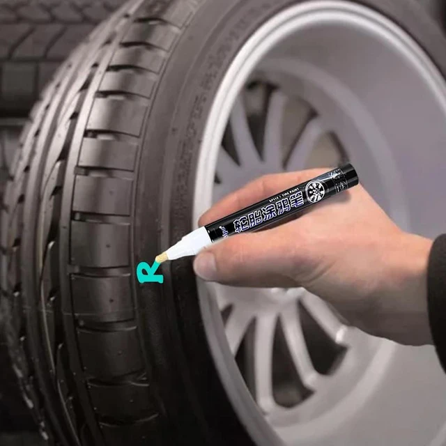 Tire Paint Pen for Car Tire Letters - Tire Marker Blue Paint Pens for Car  Tire Lettering - Permanent Blue Letter for Tire, Non-Fading Tire Pen