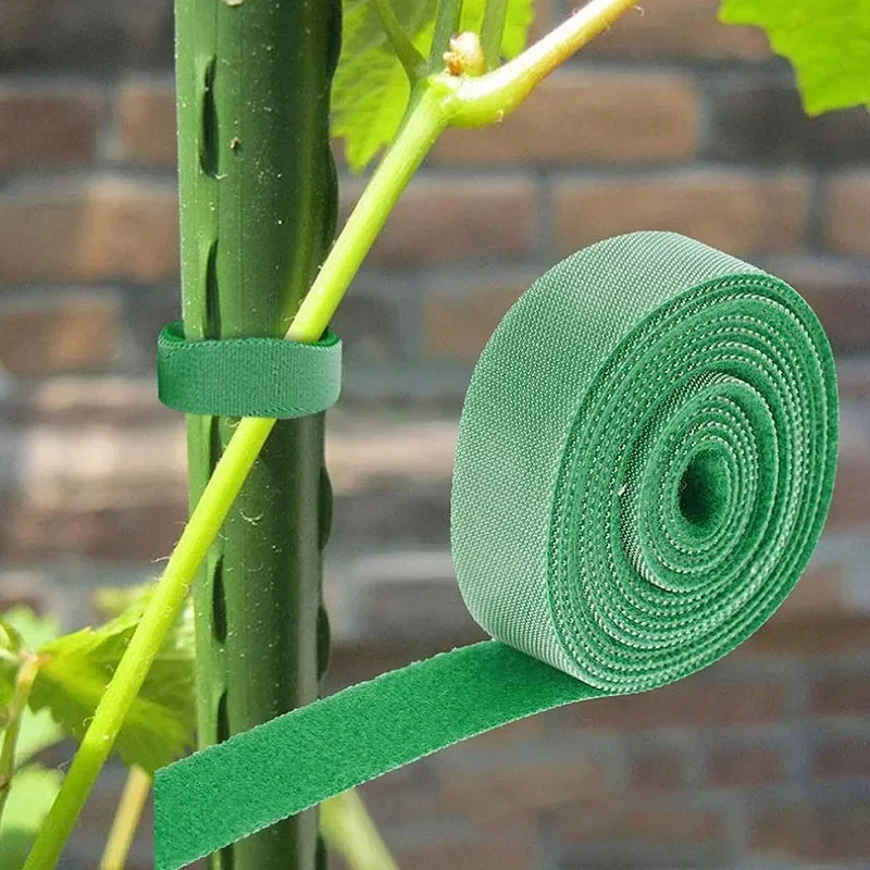 Plant Bandage Nylon Plant Ties 5Roll 2M Adjustable Support Hook Loop Reusable Garden Bamboo Cane Wrap Support Accessories plant ties,plastic plant cable ties,plastic plant supports,plant clips,plastic plant clips