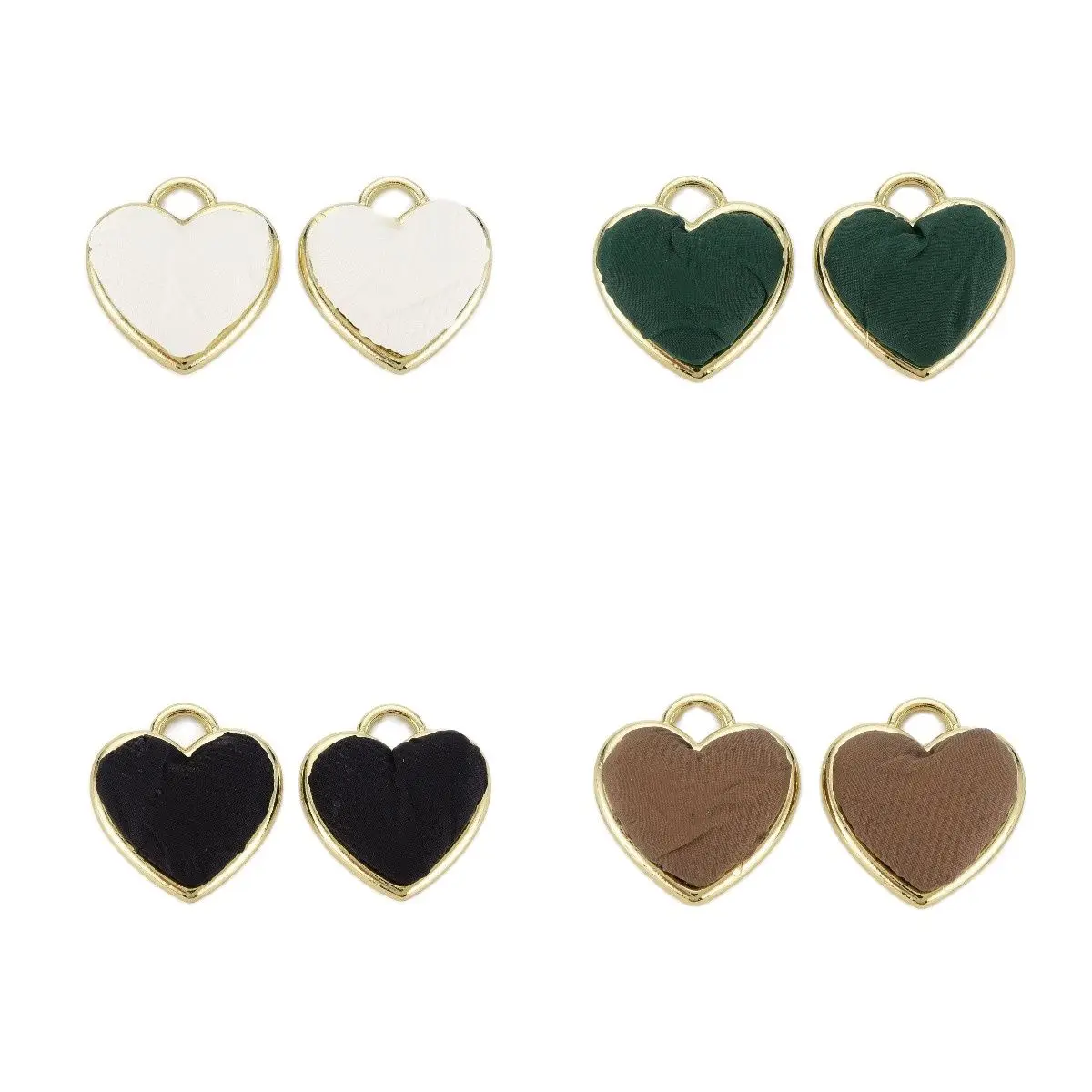 

Pandahall 100Pcs Light Gold Color Plated Alloy Pendants With Cloth Fabric Charms for Necklace Bracelet Earring Jewelry Finding