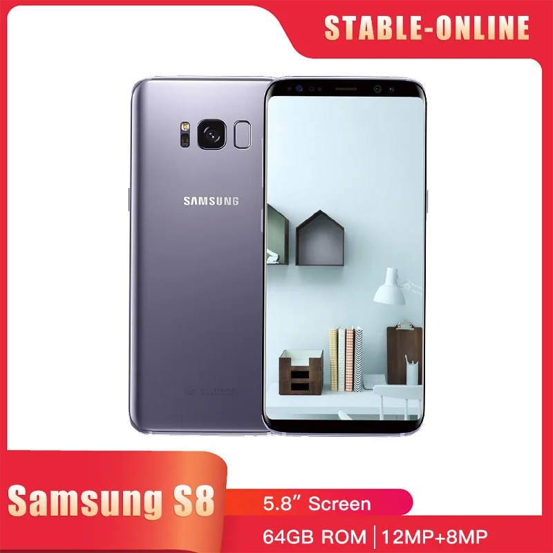 

Samsung Galaxy S8 G950U G950U1 4GB RAM 64GB ROM Snapdragon 835 NFC 6.2" Cell Phone Octa Core 4G LTE Original Unlocked Smartphone