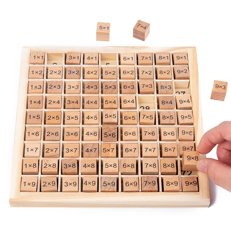 Children Montessori Educational Wooden Toys For  Baby Toy 99 Multiplication Table Preschool Math Arithmetic Teaching Aids Gift 5