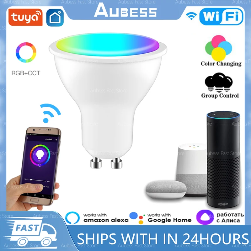 Tuya Wifi Gu 10 Led Faretto Lampadina A Bassa Pressione 5W 12V Studio Della Luce Cucina Funziona Con Alexa Google Home Scarn Alice