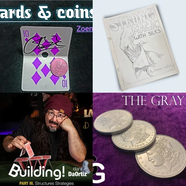 

Cards & Coins by Zoens,Strong Magic With Silk By Duane Laflin,Structures Strategies BY Dani DaOrtiz,The Grayle - Sean Goodman