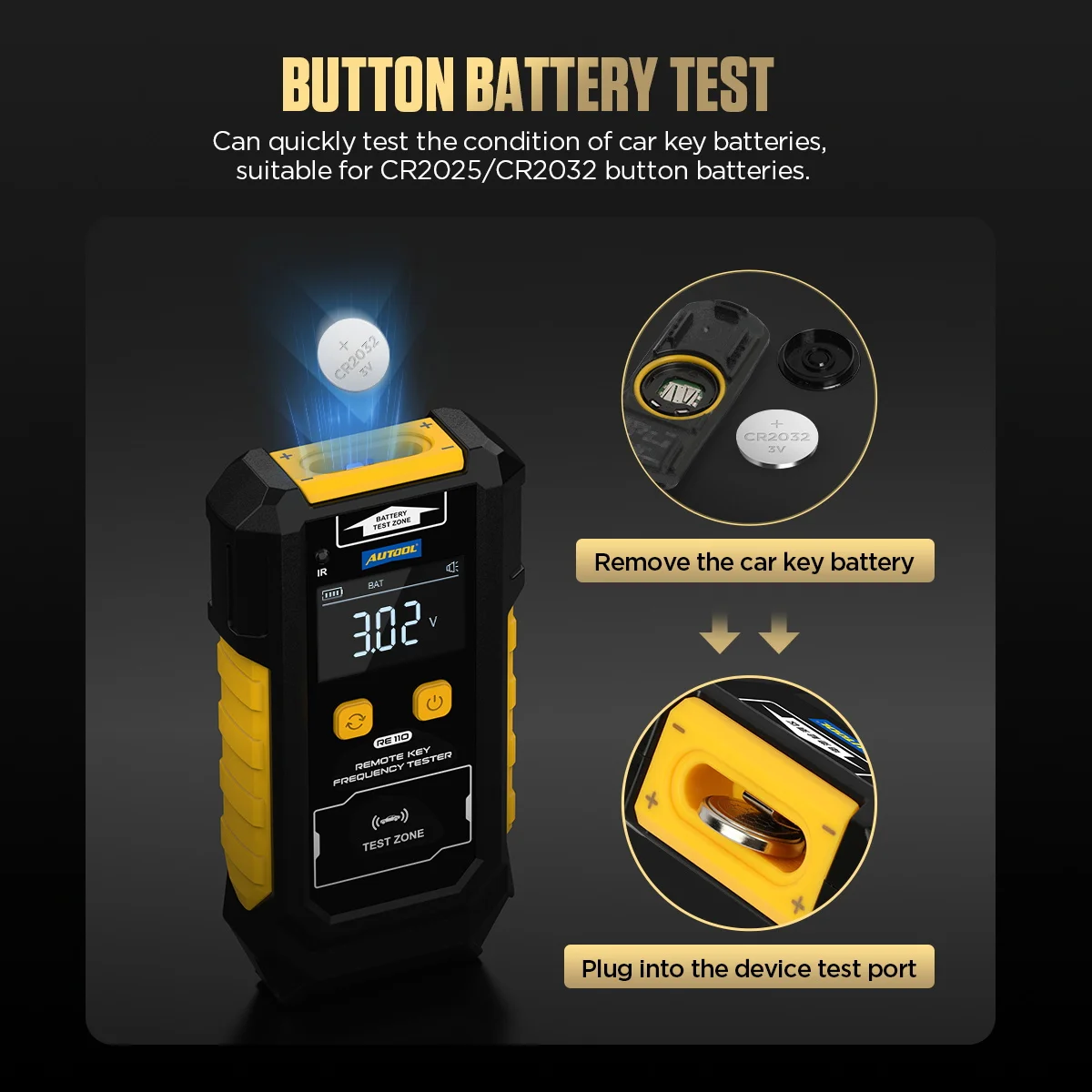 Circuit Tester AUTOOL RE110 Digital Infrared Frequence Counter Test Diagnosis Tool Instrument Car Remote Keys Infrared Frequency Tester Circuit Detector