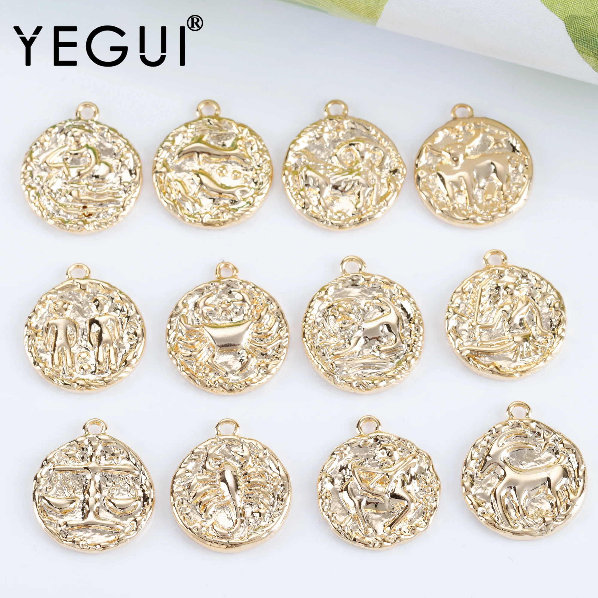 

YEGUI MA23,jewelry accessories,pass REACH,nickel free,18k gold plated,copper,diy constellation pendant,jewelry makeing,10pcs/lot