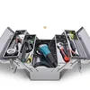 Stainless Steel Tool Box Household Tools Storage Box Car Storage Auto Repair Folding Box Portable Carrying Case 42x20.5x21cm 3