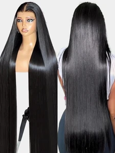 Glueless 13x4 13x6 Bone Straight Lace Frontal Human Hair Wigs Brazilian 250% 30 inch 360 Full Lace Frontal Wigs For Women