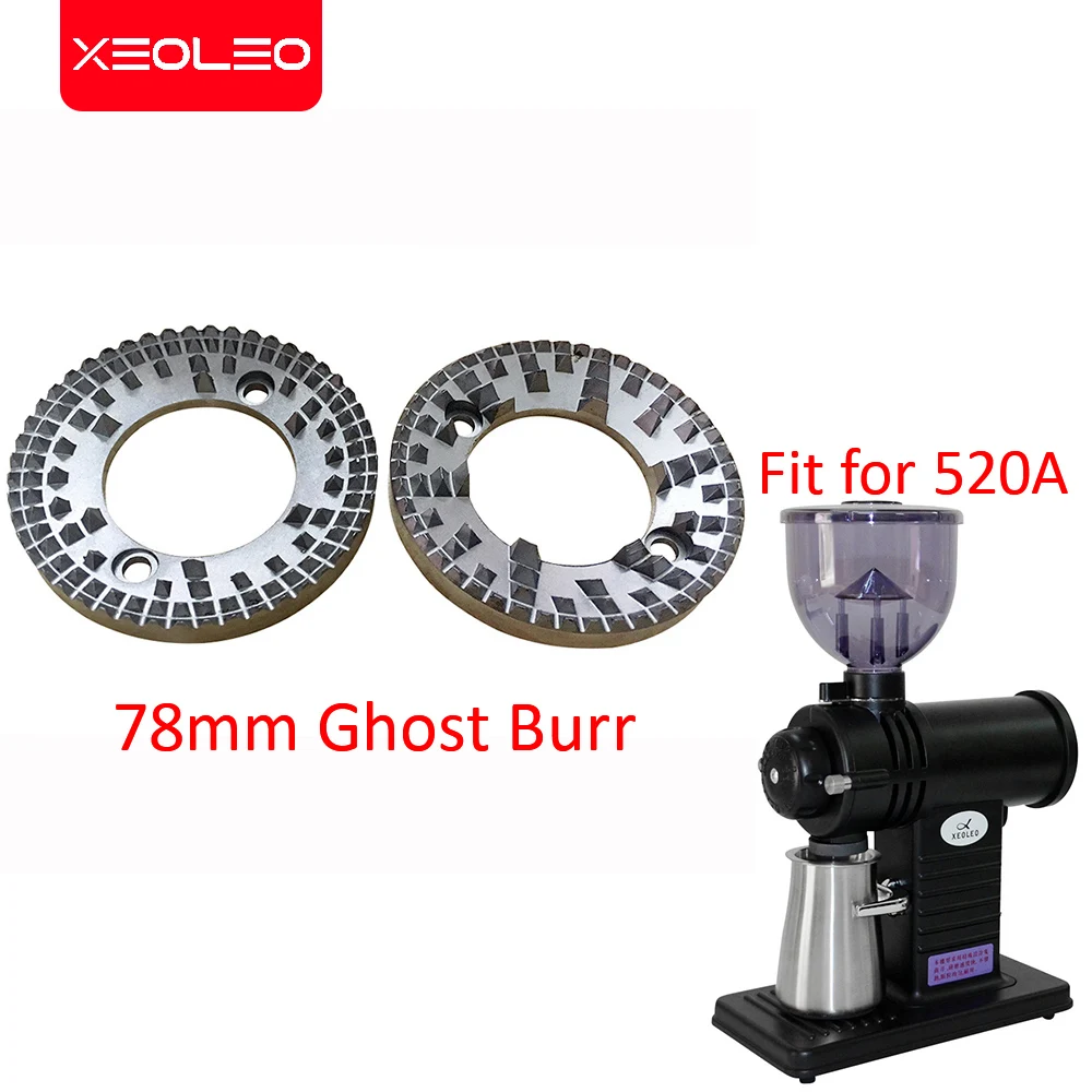 XEOLEO 78mm Stainless steel Ghost teeth Grind burr Coffee grinder Mill stone burr suitbale for model 520A
