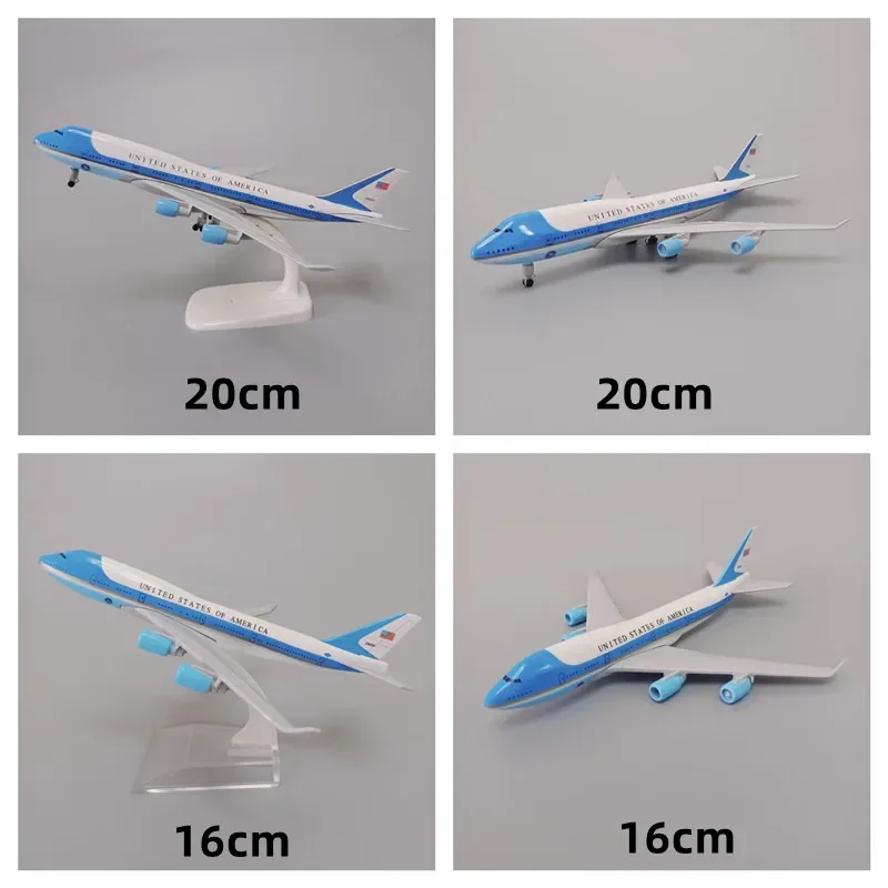 16Cm/20Cm Stati Uniti D'America Usa Air Force One B747 Boeing 747 Airlines Diecast Modello Di Aereo Aereo In Lega Di Metallo
